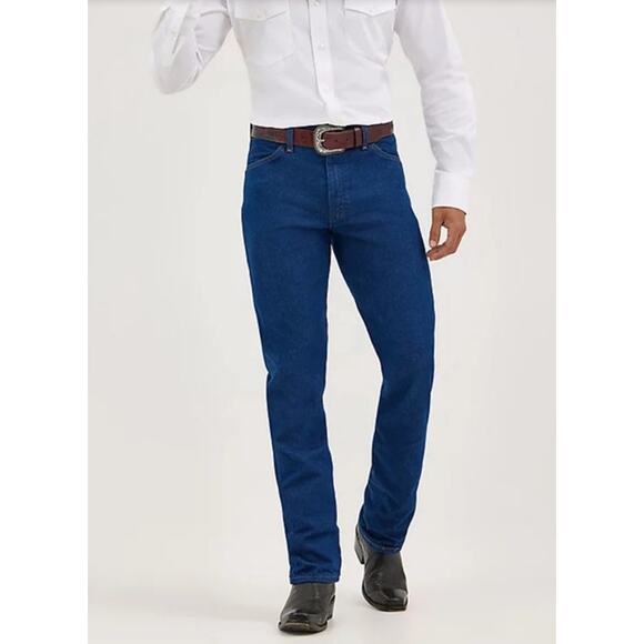 Wrangler Men's Cowboy Cut Original Fit Jean in Prewashed Indigo 13MWZPW 44x30 - Picture 4 of 7